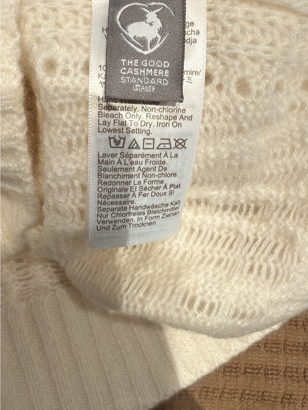 J Crew Cashmere cable-knit blouson-sleeve relaxed fit sweater Snow size L NWT - Picture 12 of 15
